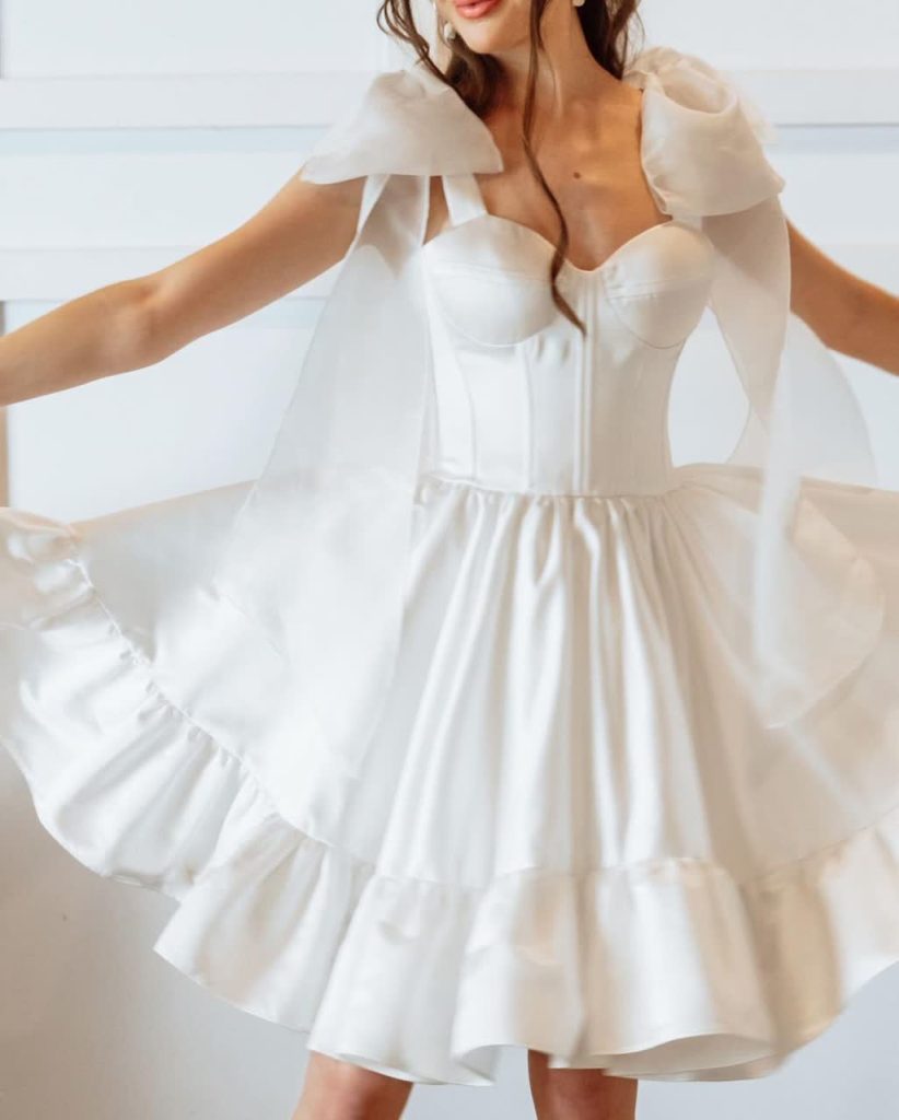 عکس مدل لباس عروس کوتاه