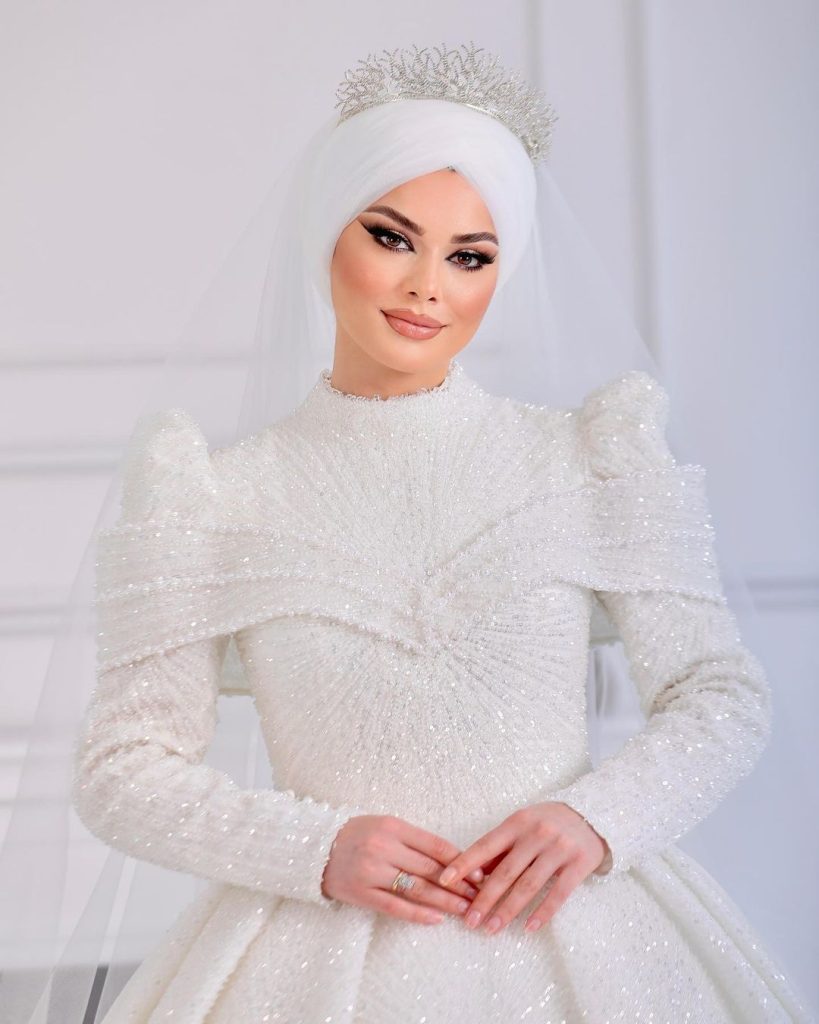 عکس لباس عروس باحجاب جدید