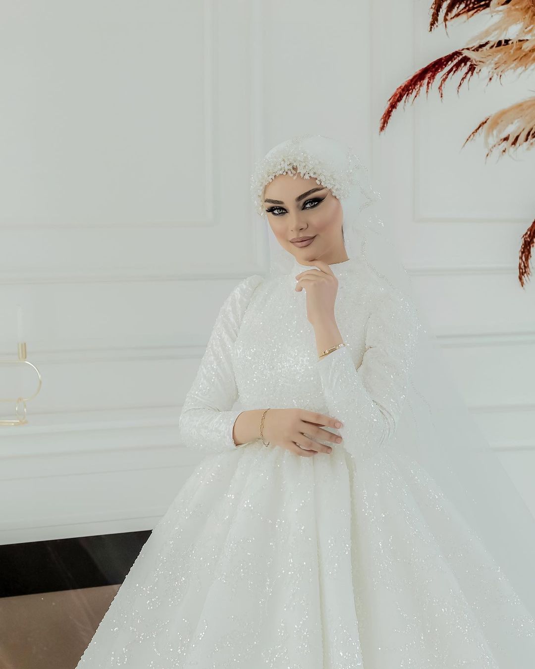 مدل مدل لباس عروس با حجاب